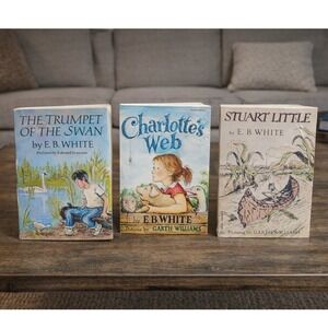 E.B. White Boxed Set 3 Books 1987 Scholastic Worn Slipcase